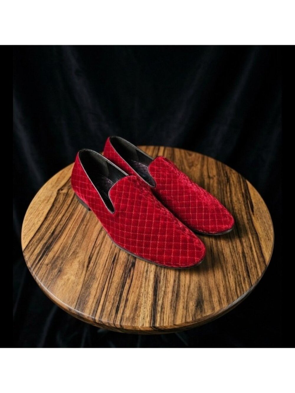 Giorgio Brutini Chatwal Red Velvet Formal Evening Slip On Dress Loafers Men 13M